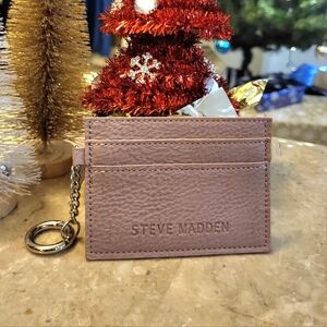 Steve Madden Mauve Card Holder with Keychain